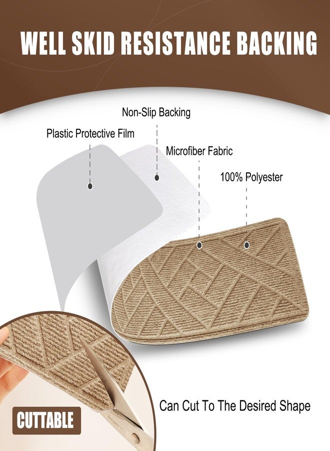 OXKVPVF 15 Pack 8 "X 30" Non-slip Carpet Stair Treads for Indoor Wooden Steps, Made of Polyester and Reusable Adhesive, Suitable for Kids Elders and Pets（Beige Lines） - Image 5