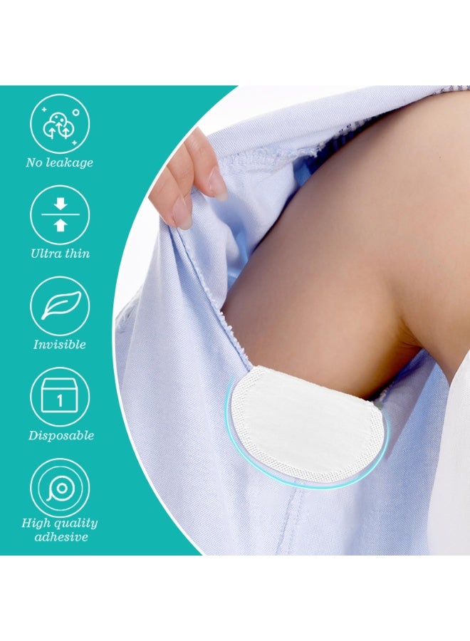 ١٠٠ قطعة من ضمادات العرق تحت الإبط للاستخدام مرة واحدة للنساء والرجال، درع فاخر غير مرئي، لاصق إضافي، مريحة وبدون رائحة، ضمادات ماصة للعرق لمكافحة فرط التعرق - Image 4