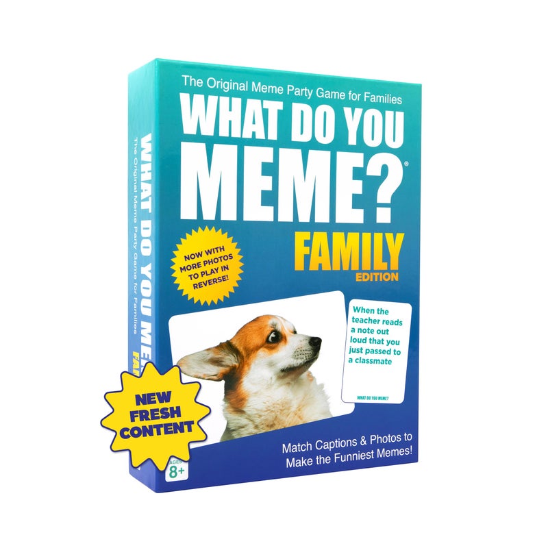 WHAT DO YOU MEME? Family Edition by Relatable, Family Games for Kids 8+, The TikTok Viral, Includes 300 Caption Cards, 108 Photo Cards, Stocking Stuffers Idea for Families - Image 1