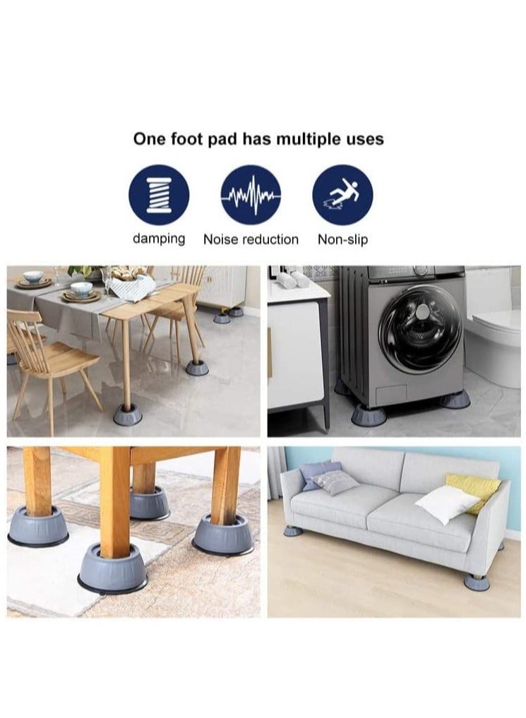 ELTRAZONE 8 PCS WASHING MACHINE ANTI VIBRATION PADS - SHOCK ABSORBER PADS FOR SOUND PROOFING - Image 2