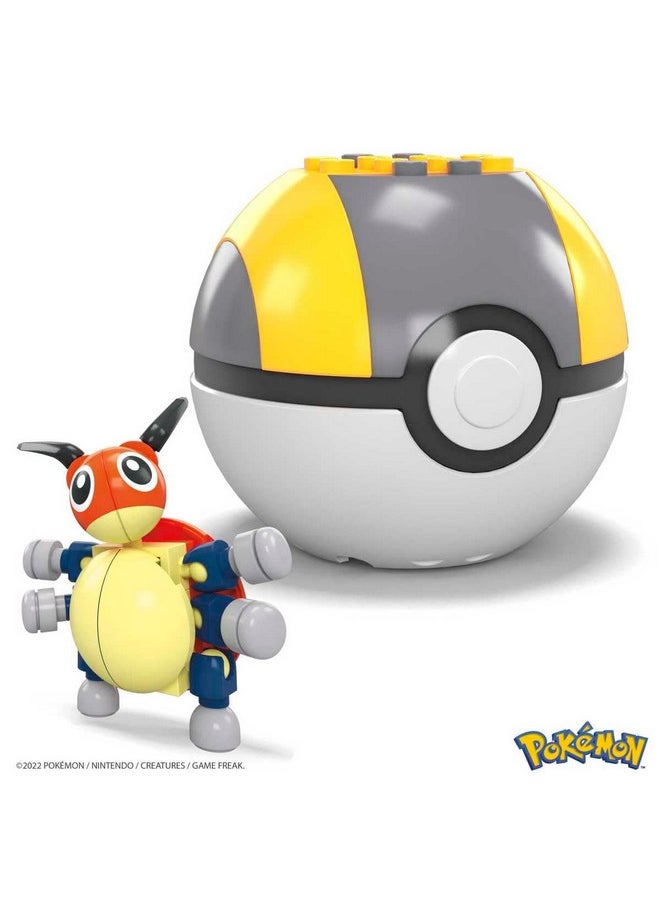 Mega Brands Mega Pokemon Ledyba Building Set with 38 Compatible Bricks and Pieces and Poke Ball, Toy Gift Set for Ages 6 and up  - Image 2