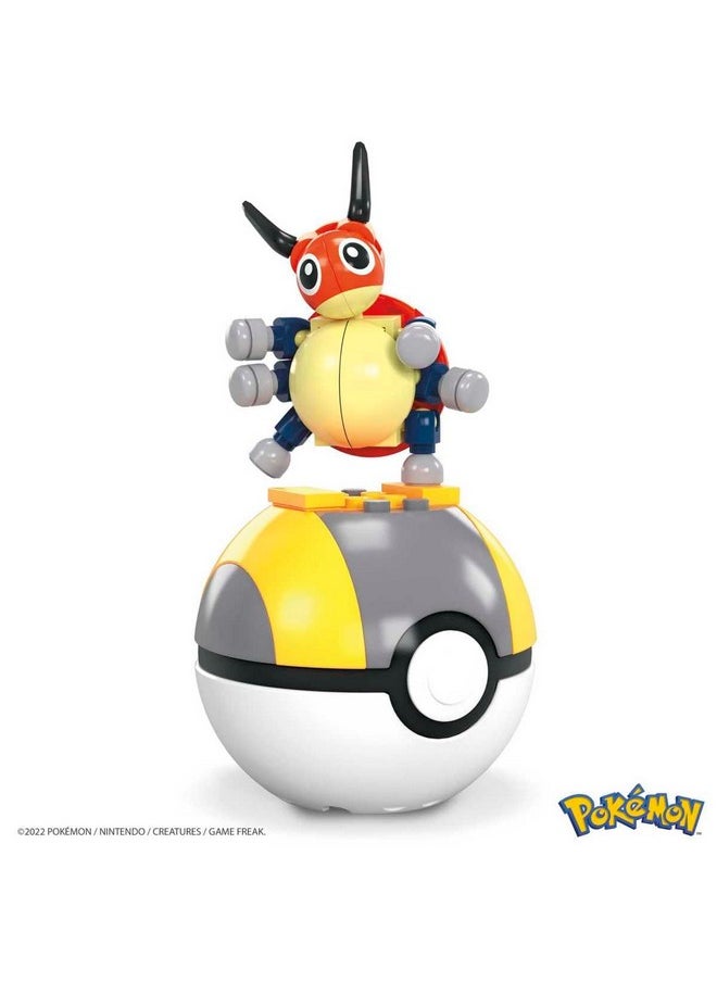 Mega Brands Mega Pokemon Ledyba Building Set with 38 Compatible Bricks and Pieces and Poke Ball, Toy Gift Set for Ages 6 and up  - Image 5