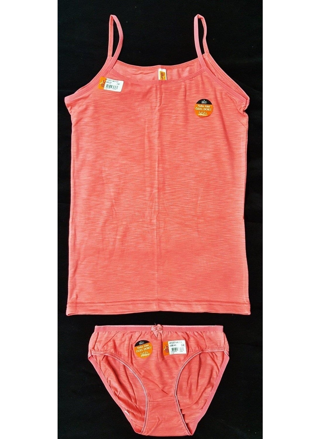 İLKE - Ilke Women's Lycra Flame Thin Strap Undershirt Panties Set - 6 Pieces - Image 1
