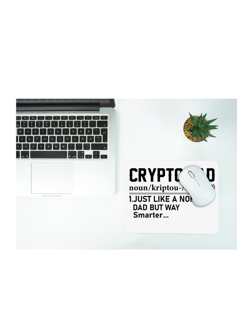 PRINTSHOP4ME - Bitcoin Mouse pad for Crypto Currency Bitcoin lovers and Bitcoin traders (Design 7) - Image 1