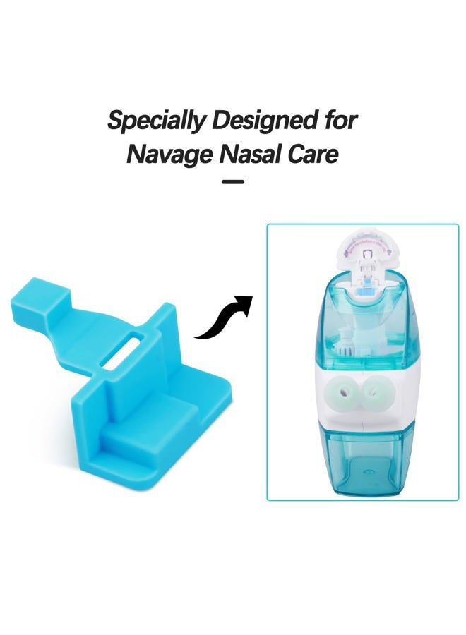 إكسسوارات إعادة تعبئة كبسولات الملح السيليكونية المتوافقة مع نظام Navage للعناية بالأنف - كبسولات ماء الملح للتشغيل السهل (10 عبوة-أزرق) - Image 2