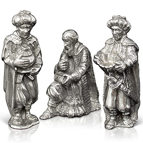 DANFORTH The Three Kings Nativity Set – Handcrafted Pewter Nativity Wisemen Figurines – Made in USA - Image 1