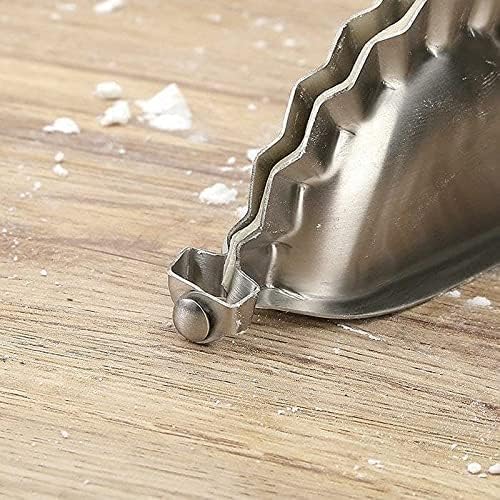 Elite Sales Stainless Steel Double Slot 2 in 1 Dumpling Maker Momos Maker Cooking Dough Press Mould Wrapper Dough Cutter for Kitchen Making Tools 1 pcs