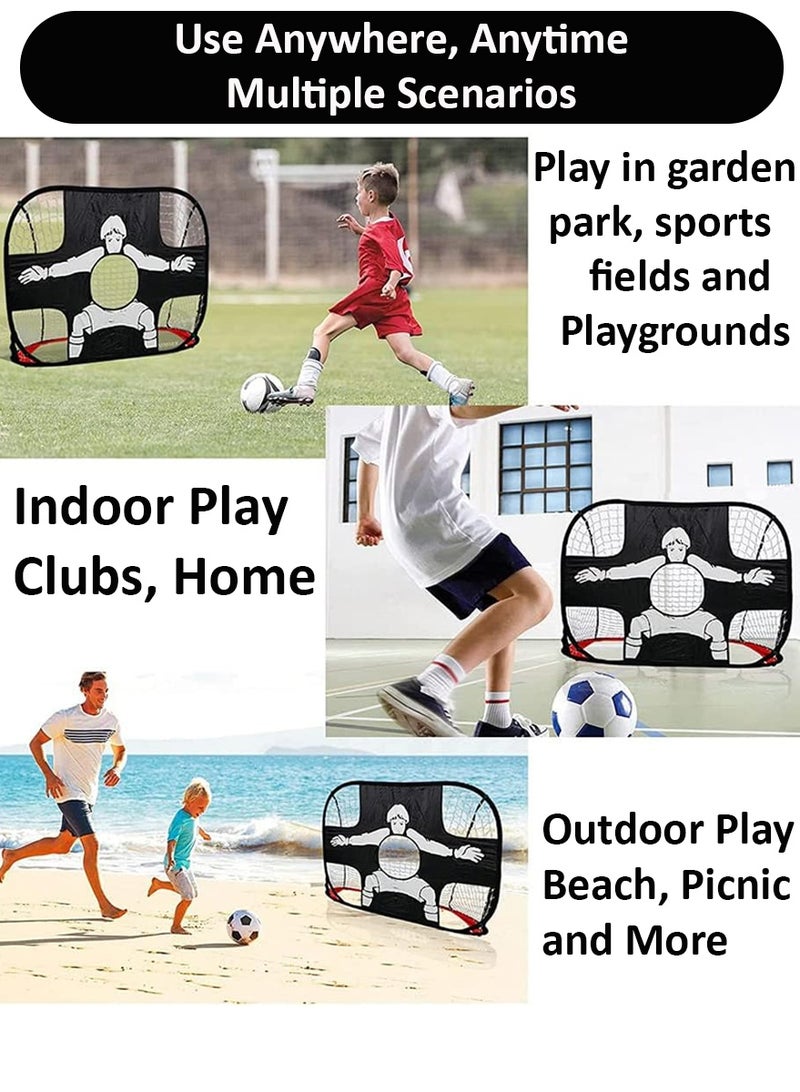 SUPER WINNER Dual Function Football Goal Post and Target Practice Trainer - Portable Football Training Aid Foldable Soccer Net Ideal For Developing Soccer Skills, Training, and Practice Sessions - Pack of 2  - Image 4
