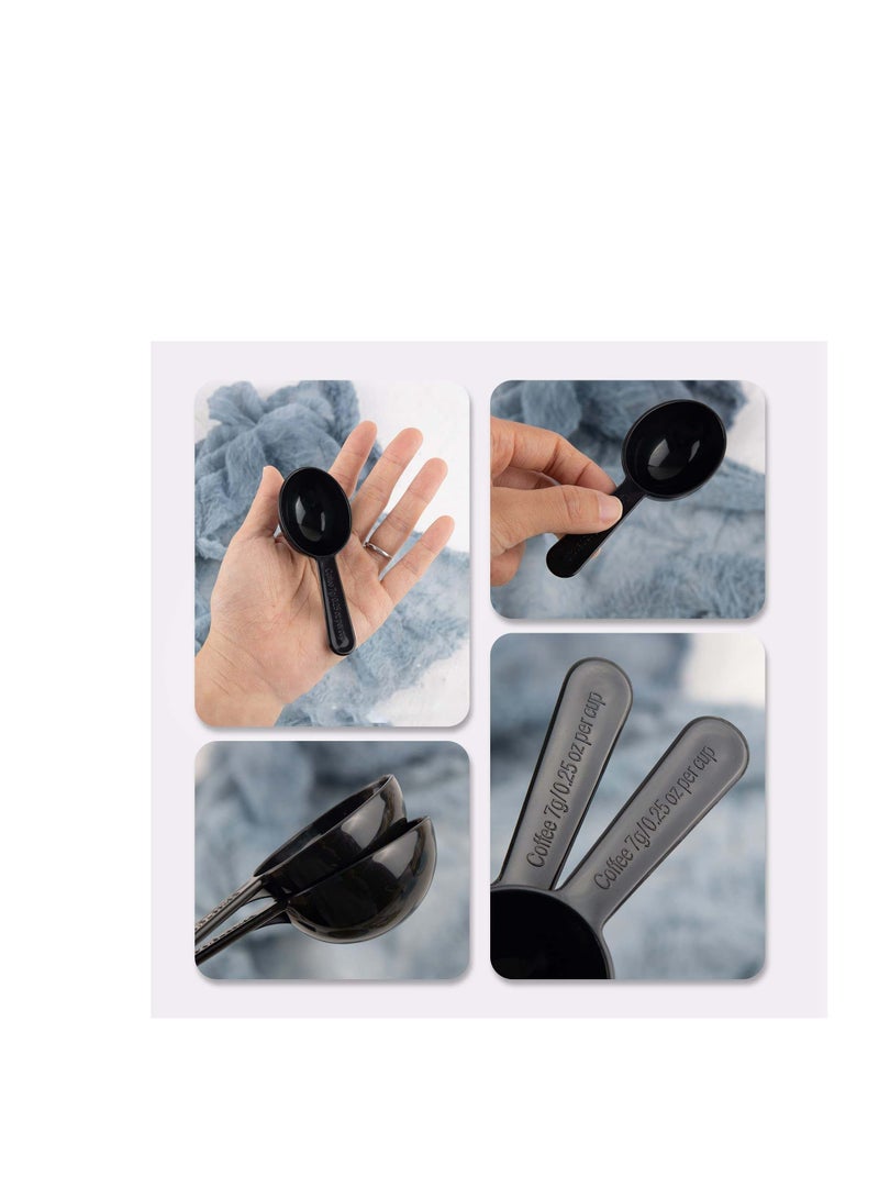 24 Pack Coffee Bean Measuring Spoons, Disposable Teaspoon Measuring Spoons, Coffee Scoop Measure for Tea Sugar Spices ( 7g, Black )  - Image 4