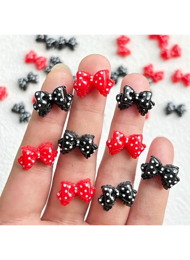 أقواس راتينجية DIY بألوان مختلطة لطيفة ومنقطة بتصميم كرتوني ميني كاواي، للشعر والأظافر وسجل القصاصات والزفاف - Image 4