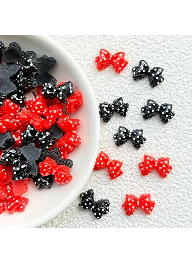 أقواس راتينجية DIY بألوان مختلطة لطيفة ومنقطة بتصميم كرتوني ميني كاواي، للشعر والأظافر وسجل القصاصات والزفاف - Image 5