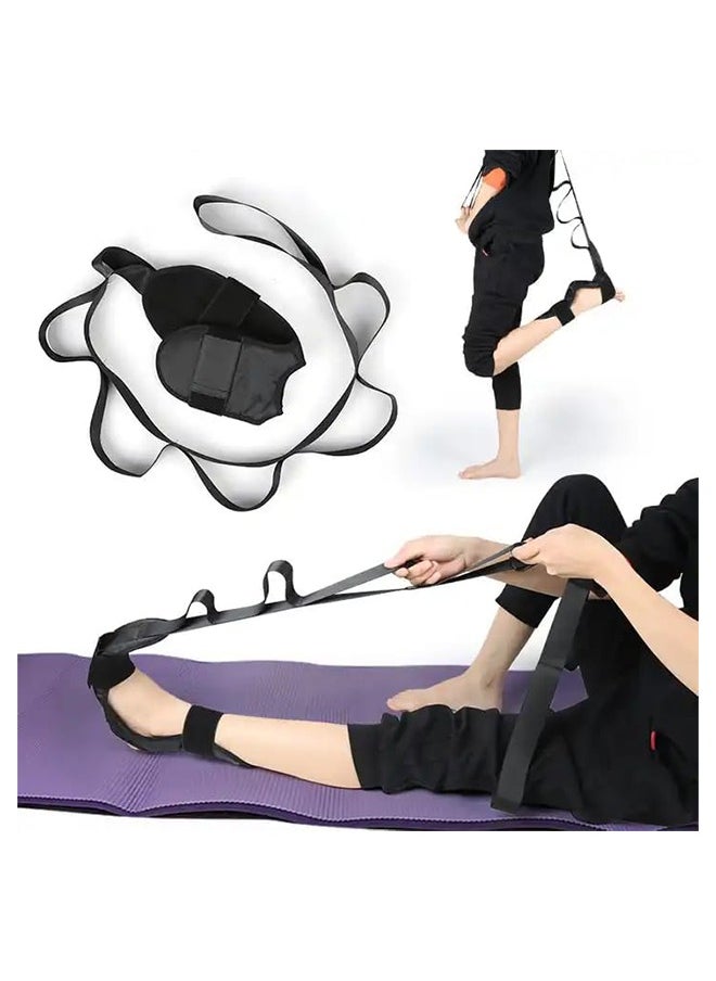 PremiumX - Leg Stretch Band, Yoga Foot Stretching Strap, Calf Stretcher, for Plantar Fasciitis, Heel Spurs, Foot Drop, Achilles Tendonitis Hamstring, Physical Therapy Stretch Assist - Image 1