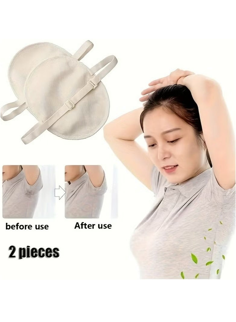 Hikma Beauty 1pair Washable Underarm Sweat Pads, Armpit Sweat Absorbing Guards, Dress Sweat Perspiration Pads - Image 4