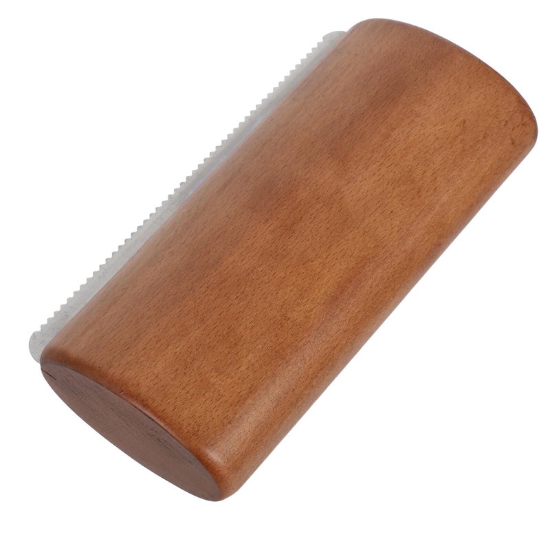 Medium Wooden Deshedding Comb for Horses Serrated Edge Ergonomic Handle Grooming Tool - Image 2