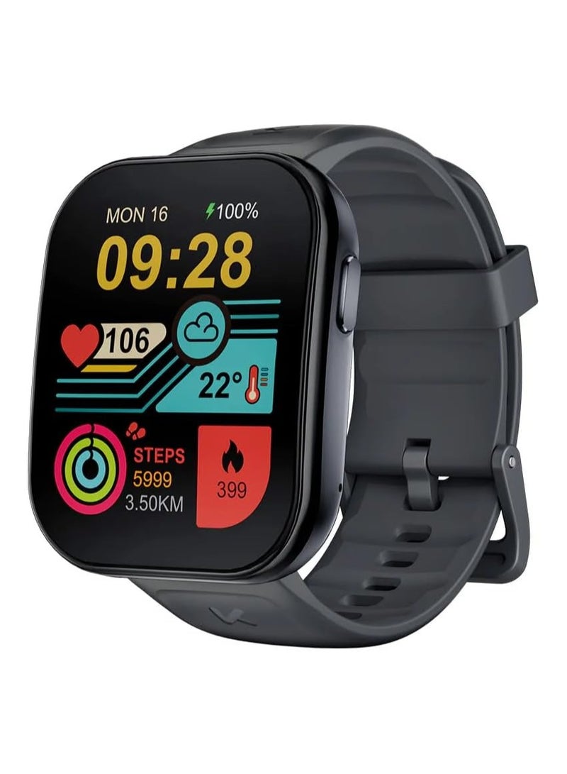 KUMI U6 Smart Watch, 1.96-inch AMOLED Display, 5ATM Waterproof, 100+ Sports Modes, GPS, ChatGPT Support - Image 1