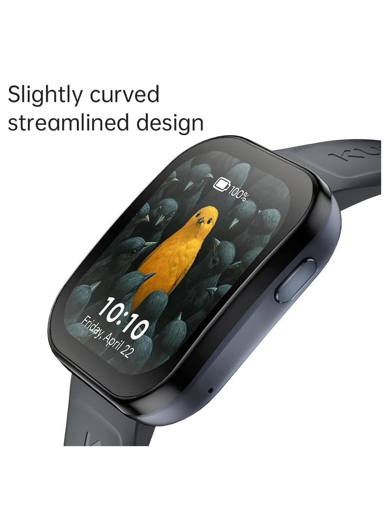 KUMI U6 Smart Watch, 1.96-inch AMOLED Display, 5ATM Waterproof, 100+ Sports Modes, GPS, ChatGPT Support - Image 2