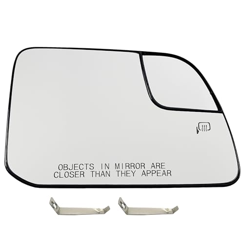 Danbojit Passenger Side Heated Mirror Glass Compatible with 2011 2012 2013 2014 Ford Edge MKX Right Side Mirror Glass with Rear Holder - Image 1