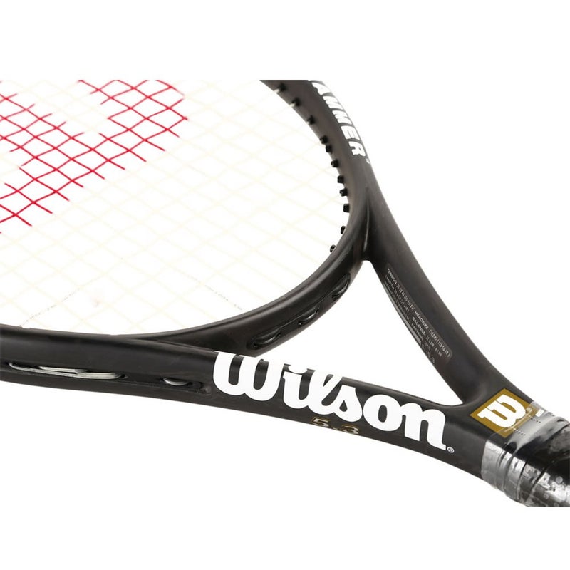 Wilson Hyper Hammer 5.3 Strung Tennis Racket (Black/White, 4 1/4) - Image 3