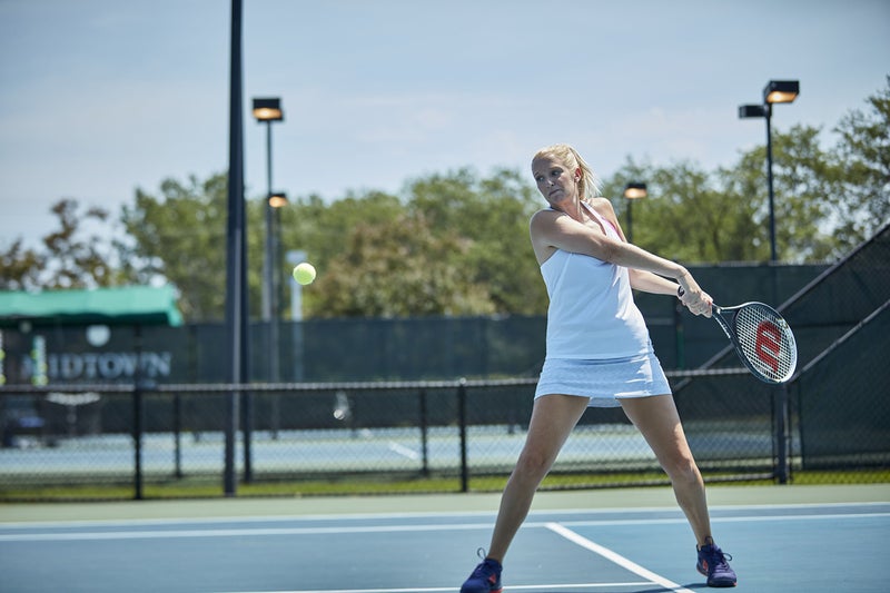 Wilson Hyper Hammer 5.3 Strung Tennis Racket (Black/White, 4 1/4) - Image 2