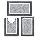 PAUWER Pauwer Bathroom Rugs Sets 3 Piece Bathroom Shower Rugs with U-Shaped Contour Toilet Mat Absorbent Microfiber Plush Bath - Image 2