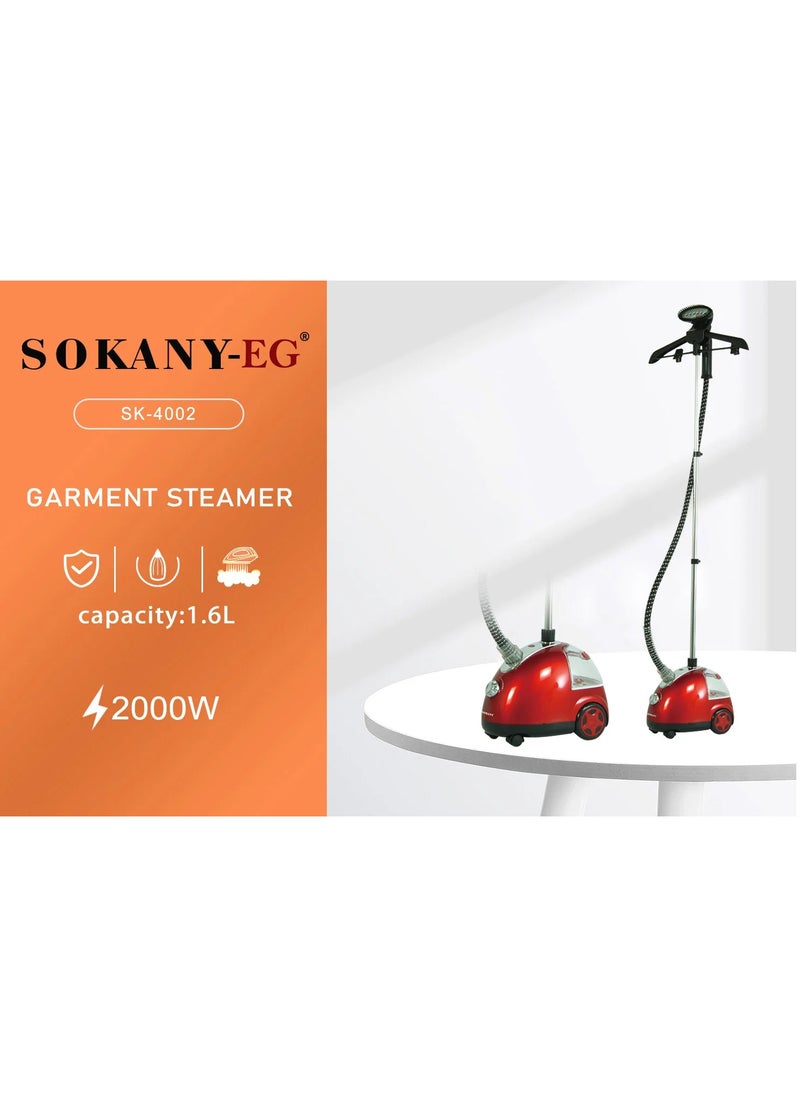 sokany Garment/Clothes Steamer All-in-One Iron，Professional Curtains Steamer,Upright Garment Steamer,with Hanger/Ironing Board/Gloves,2000W  - Image 2