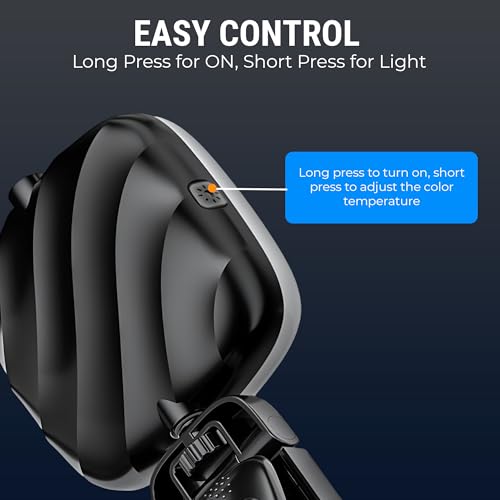 NEWDRU LED Video Light for Laptop & Camera | Rechargeable Adjustable Clip Light for Zoom Meetings, Live Streaming, Video Calls & Vlogging | 2 Color Modes, Type-C Charging, Tripod Mountable - Black - Image 4