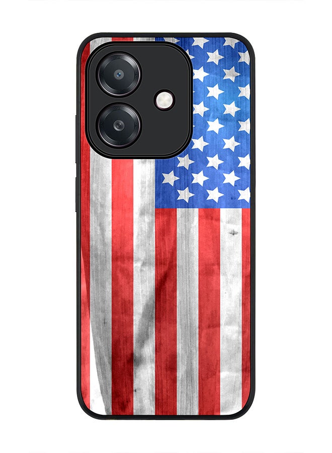 Stylizedd For Oppo A5i Case,Slim fit Camera Protection, Shockproof Thin Phone cover  - USA Grunge Flag