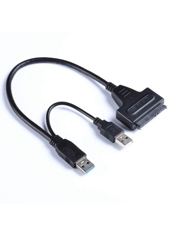 2.5 "Mobile Hard Disk Notebook HDD SATA Serial Port Line USB3.0 Easy Drive Line Notebook Solid State SSD-Color:Black-Length:50 - Image 1