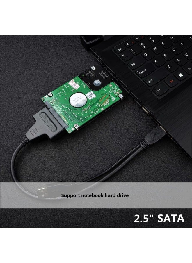 2.5 "Mobile Hard Disk Notebook HDD SATA Serial Port Line USB3.0 Easy Drive Line Notebook Solid State SSD-Color:Black-Length:50 - Image 2