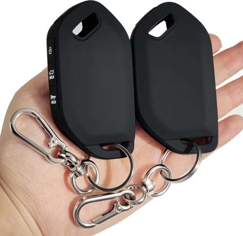 AMZAUTO Amazauto 5 Button Soft Silicone Key Fob Cover Compatible with Kia Cerato Ceed Forte NIRO Sorento Seltos Sportage Soul Telluride etc Car Key Protector with Zinc Alloy Keychain 2 Pcs - Image 1