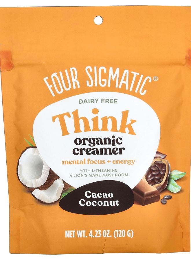 Four Sigmatic Think Organic Creamer Dairy Free Cacao Coconut 4.23 oz (120 g)