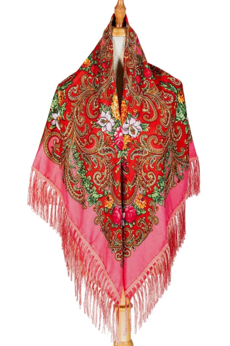 دىدانيالا Elena Women's Eastern European Cotton Tassel Shawl