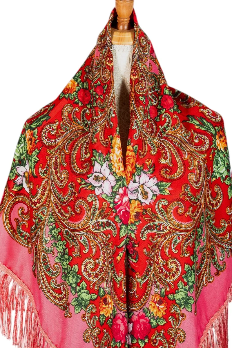 دىدانيالا Elena Women's Eastern European Cotton Tassel Shawl