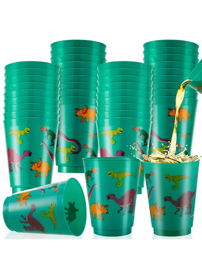 Tessco 24 Pcs Dinosaur Reusable Plastic Cups 16 Oz Dinosaur Plastic Tumbler Cups Dinosaur Birthday Party Supplies Dinosaur Party Favors For Kids Dinosaur Birthday Halloween Party Decoration - Image 1
