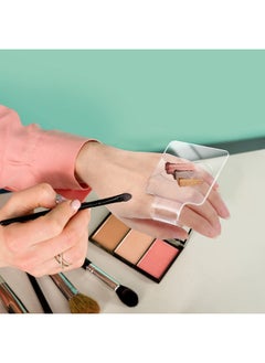 minkissy 3Pcs Makeup Hand Palette Acrylic Nail Art Manicure Palette Makeup Palette Spatula For Home Salon Professional  - Image 4