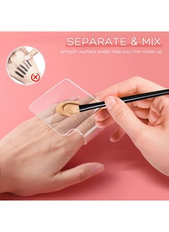 minkissy 3Pcs Makeup Hand Palette Acrylic Nail Art Manicure Palette Makeup Palette Spatula For Home Salon Professional  - Image 5