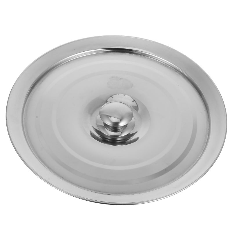 Stainless Steel Pot Lid with Sturdy Handle, Prevents Spills for Versatile Kitchen Use - Image 1