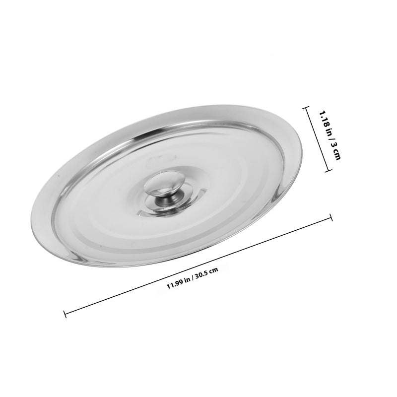 Stainless Steel Pot Lid with Sturdy Handle, Prevents Spills for Versatile Kitchen Use - Image 2