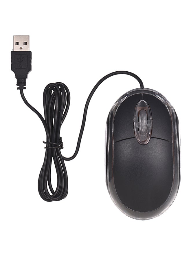 ماوس بصري USB ثلاثي الأبعاد أسود - Image 1