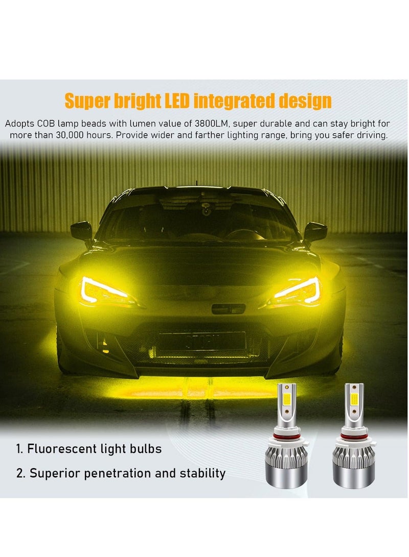 Loquat 2 PCS H8/H11/H9 Car LED Light, 6000K 3800LM Bright LED Bulb High Low Beam Halogen Replacement, Waterproof Fog Light Bulb Replacement, Plug u0026 Play Bulb Lighting Car Accessories - Image 5
