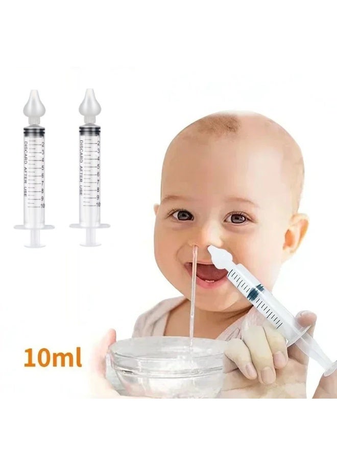 2PCS,10ml Syringe Type Baby Nasal Irrigator Kids Infant Nasal Rinse Device Toddler Nasal Flushing Cleaning Tool - Image 1