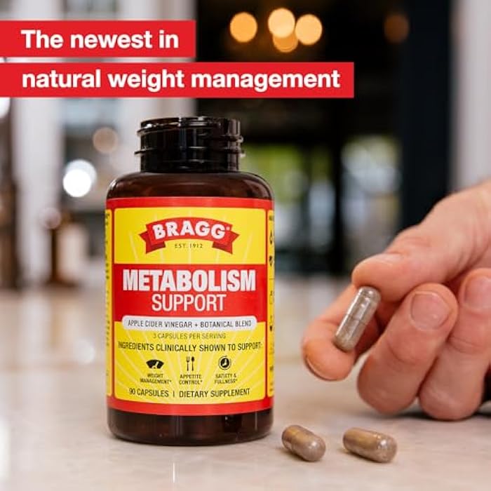 Bragg Metabolism Support Apple Cider Vinegar Capsules with Botanical Blend - 90 Capsules - Increased GLP-1 Support for Weight Management, Appetite Control, and Fullness - Image 2