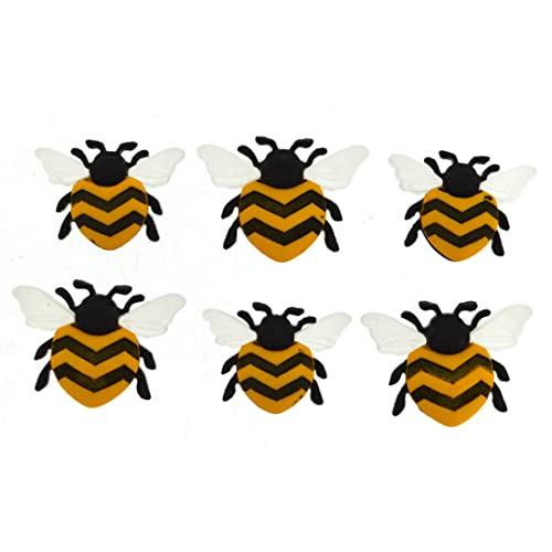 Dress It Up Jesse James Buttons, Dress It Up, BEE HAPPY pkg # 9382 Craft Sewing Buttons - Image 1