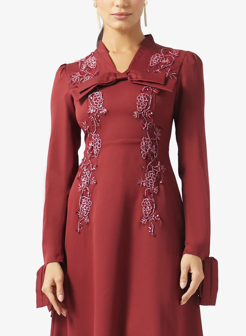 Khizana  Embroidered A-line Dress for Women | Best Price UAE