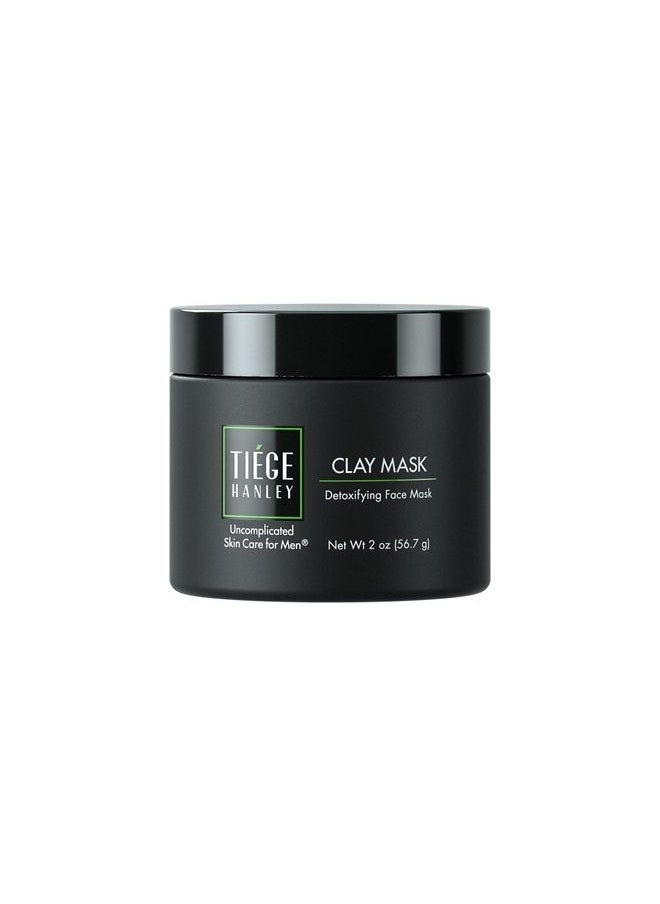 tiege hanley - Detoxifying Charcoal Clay Mask for Men | Draws Out Impurities | Deep-cleansing Formula | Improves Skin Texture and Appearance | 2 ounces | Uncomplicated Skin Care for Men - Image 1