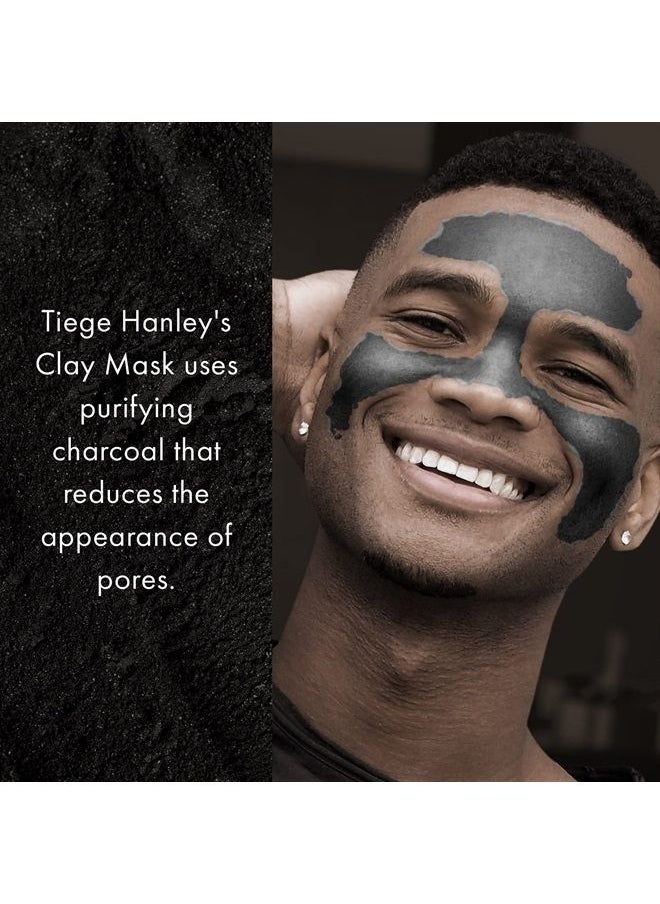 tiege hanley - Detoxifying Charcoal Clay Mask for Men | Draws Out Impurities | Deep-cleansing Formula | Improves Skin Texture and Appearance | 2 ounces | Uncomplicated Skin Care for Men - Image 1