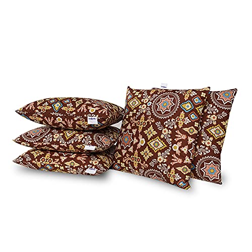 Wakefit Cushion for Sofa | Super Soft Fabric Cushion Pillow, Throw Pillow for Sofa | Premium Fresh Hollow Fibre Filling | 16x16 Inches | Aloha Hibiscus | Set of 3 - Image 4