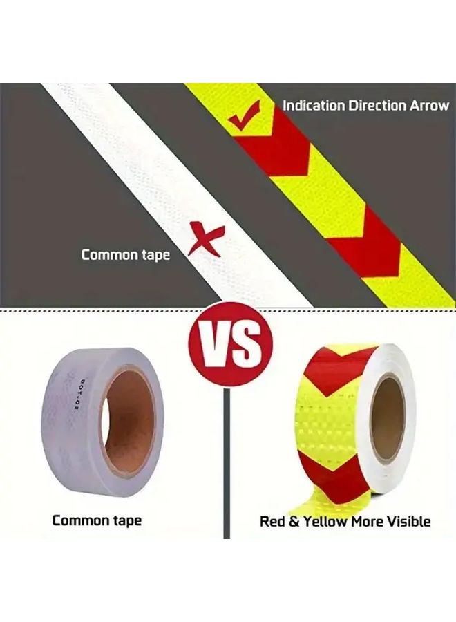 Red Reflective Self Adhesive Tape 3m Roll for Vehicle Bicycle Truck Trailer Safety Warning - Image 3