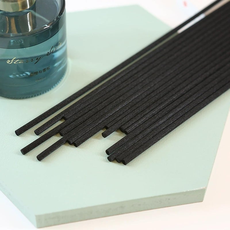 KASTWAVE 60 Pcs 10-Inch Black Fiber Reed Diffuser Sticks - Natural Aromatherapy Essential Oil Refills for Home, Office, Spa, and Scented Oil Diffusers (Long-Lasting Fragrance) - Image 4