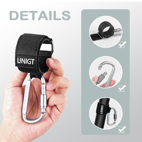 UNIGT 2 Pack UTV Hook for Hanging Headsets, Helmet and Goggles, Multipurpose Carabiners for Electric Scooter Owner Fits 1.5-2.0" SXS Roll Cage Accessory Hook Hanger- Black - Image 4